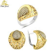 Gümüş Taşlı Set